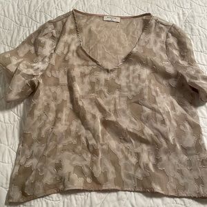 Aritzia Babaton Sheer Randy Blouse - medium